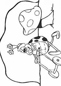 Fisă de colorat cu Animale buburuze de colorat p07