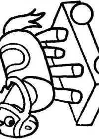 Fisă de colorat cu Animale cai de colorat p08