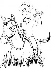 Fisă de colorat cu Animale cai de colorat p15