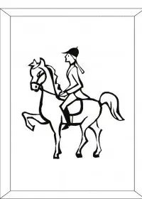 Fisă de colorat cu Animale cai de colorat p17