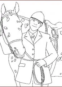 Fisă de colorat cu Animale cai de colorat p26