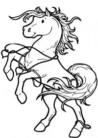 Fisă de colorat cu Animale cai de colorat p31
