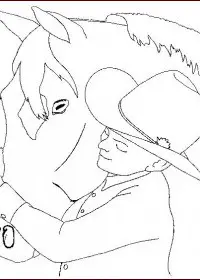 Fisă de colorat cu Animale cai de colorat p36