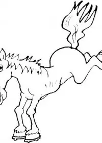 Fisă de colorat cu Animale cai de colorat p46