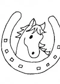 Fisă de colorat cu Animale cai de colorat p49