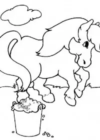 Fisă de colorat cu Animale cai de colorat p55