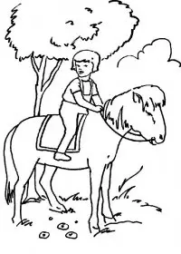 Fisă de colorat cu Animale cai de colorat p56