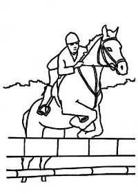 Fisă de colorat cu Animale cai de colorat p65