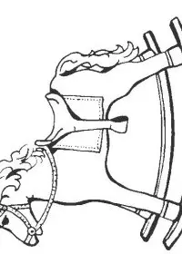 Fisă de colorat cu Animale cai de colorat p76