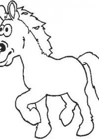 Fisă de colorat cu Animale cai de colorat p78