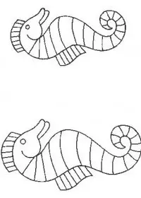 Fisă de colorat cu Animale caluti de mare de colorat p05