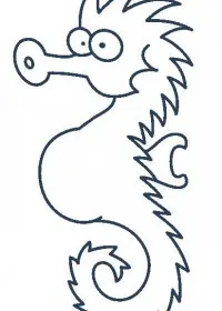 Fisă de colorat cu Animale caluti de mare de colorat p06