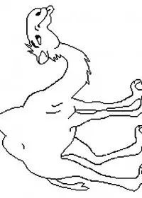 Fisă de colorat cu Animale camile de colorat p02