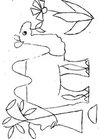 Fisă de colorat cu Animale camile de colorat p10