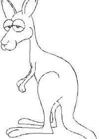 Fisă de colorat cu Animale canguri de colorat p01