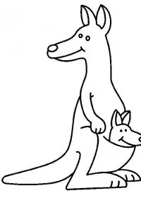 Fisă de colorat cu Animale canguri de colorat p03