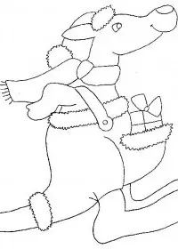 Fisă de colorat cu Animale canguri de colorat p11