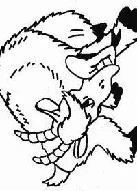 Fisă de colorat cu Animale capre de colorat p03