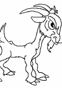 Fisă de colorat cu Animale capre de colorat p08