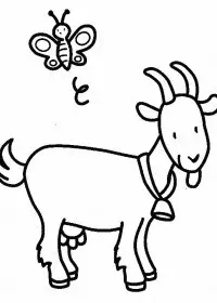 Fisă de colorat cu Animale capre de colorat p10