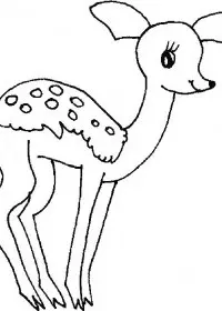 Fisă de colorat cu Animale caprioare de colorat p04