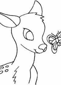 Fisă de colorat cu Animale caprioare de colorat p07