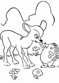 Fisă de colorat cu Animale caprioare de colorat p09