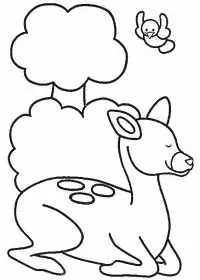 Fisă de colorat cu Animale caprioare de colorat p10