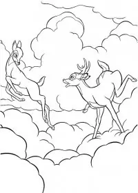 Fisă de colorat cu Animale caprioare de colorat p13