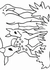 Fisă de colorat cu Animale caprioare de colorat p18