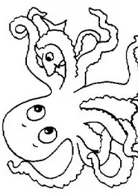 Fisă de colorat cu Animale caracatite de colorat p02