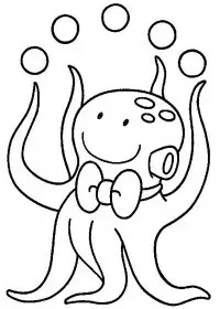 Fisă de colorat cu Animale caracatite de colorat p04