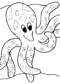 Fisă de colorat cu Animale caracatite de colorat p08