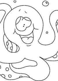 Fisă de colorat cu Animale caracatite de colorat p10