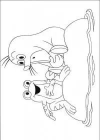 Fisă de colorat cu Animale cartite de colorat p05