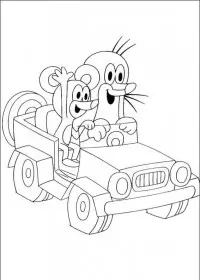 Fisă de colorat cu Animale cartite de colorat p09