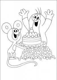 Fisă de colorat cu Animale cartite de colorat p16