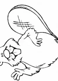 Fisă de colorat cu Animale castori de colorat p02