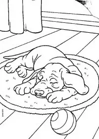 Fisă de colorat cu Animale catelusi de colorat p05