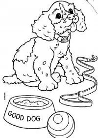 Fisă de colorat cu Animale catelusi de colorat p11