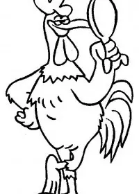 Fisă de colorat cu Animale cocosi de colorat p01