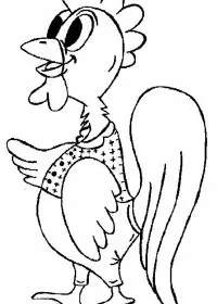 Fisă de colorat cu Animale cocosi de colorat p02
