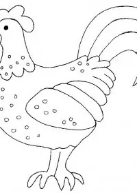 Fisă de colorat cu Animale cocosi de colorat p03