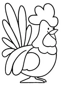 Fisă de colorat cu Animale cocosi de colorat p04