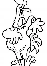 Fisă de colorat cu Animale cocosi de colorat p05