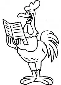 Fisă de colorat cu Animale cocosi de colorat p09