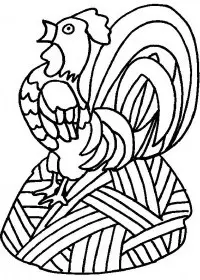 Fisă de colorat cu Animale cocosi de colorat p12