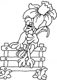 Fisă de colorat cu Animale cocosi de colorat p16