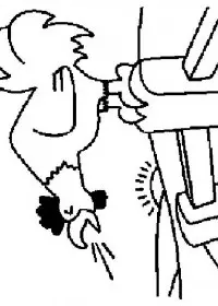 Fisă de colorat cu Animale cocosi de colorat p19