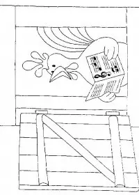 Fisă de colorat cu Animale cocosi de colorat p24